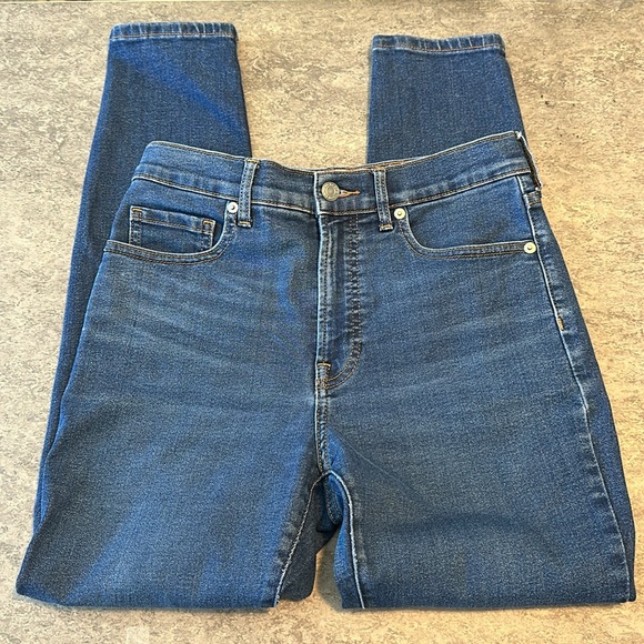 Everlane High Rise Medium Wash Ankle Stretch Skinny Jeans EUC Size 27 - Picture 2 of 6